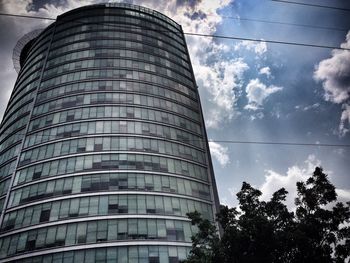 Low angle view of tower against sky