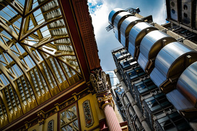 Low angle view of buildings against sky