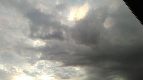 Low angle view of storm clouds in sky