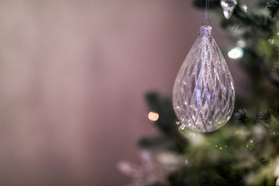 Close-up of illuminated christmas decoration