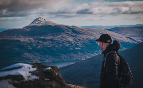 Man standing on mountain