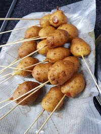 Close-up of food on table