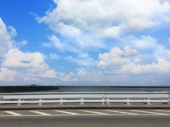 Empty road against sky