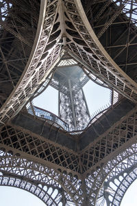 Low angle view of eiffel tower