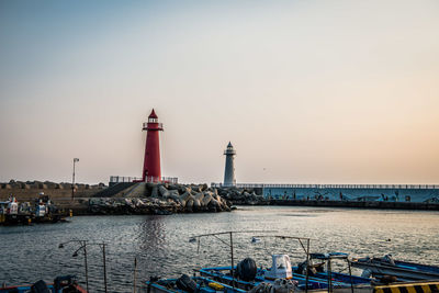 Lighthouse at waterfront