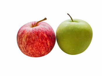 Close-up of apple against white background