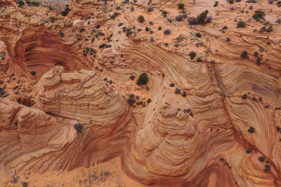 Strange rock formations in wah weap arizona desert