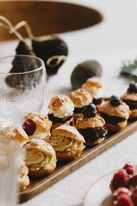 Plate of cakes ar christmas dinner