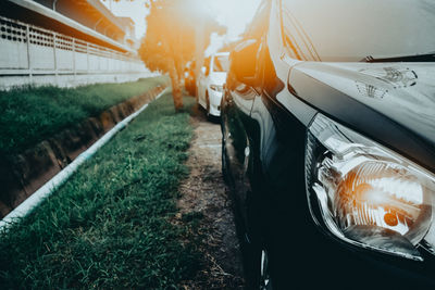 Close-up of car