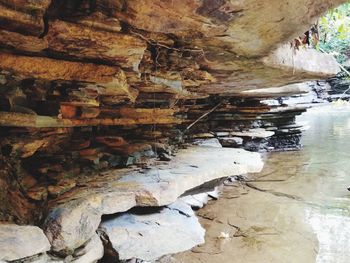 Rock formations in cave