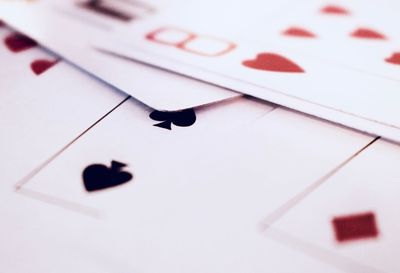 High angle view of heart shape on table