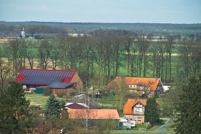 View of built structure with trees in background