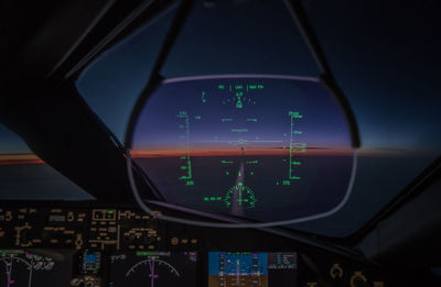 View from airplane cockpit