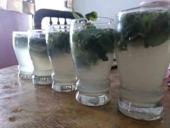 Close-up of drink on table