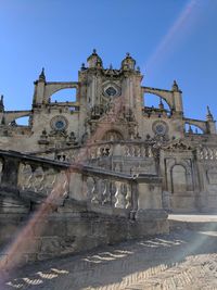 Low angle view of temple against clear sky