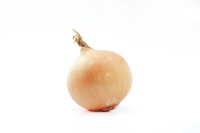 Close-up of apple against white background