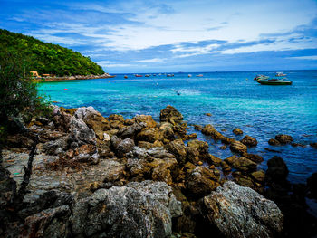 Scenic view of sea against sky