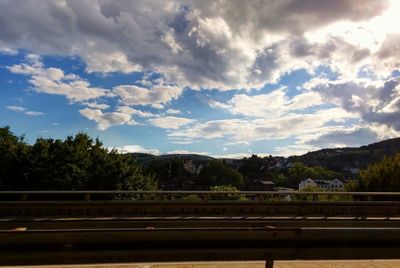 View of cloudy sky over mountains