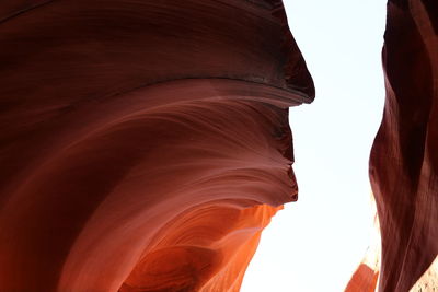 Low angle view of rock formation