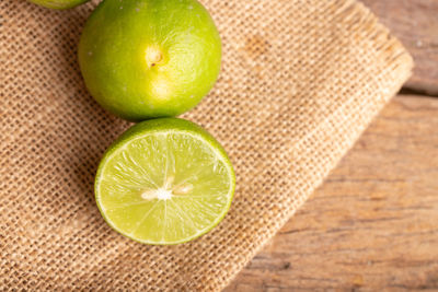 Close-up of oranges on table