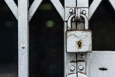 Close-up of closed door