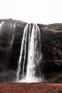 Scenic view of waterfall