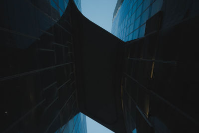 Low angle view of modern building against sky