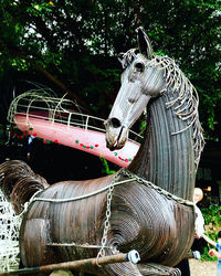 View of an animal sculpture