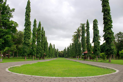 Panoramic view of park against sky