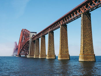 Bridge over sea against sky