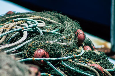 Close-up of fishing net