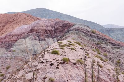 Scenic view of mountain range against sky