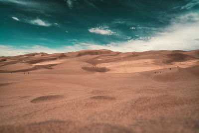 Scenic view of desert against sky