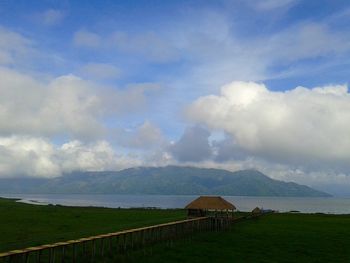 Scenic view of landscape against sky