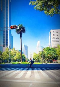 City street against clear sky