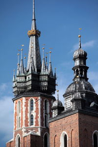 Low angle view of wawel cathedral against sky