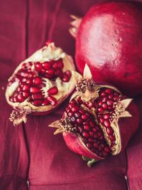 Close-up of pomegranate on table
