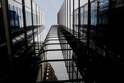 Low angle view of modern building against sky