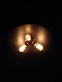 Close-up of illuminated light bulb