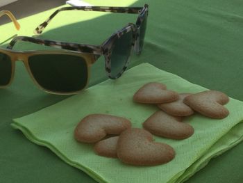 Close-up of dessert on table