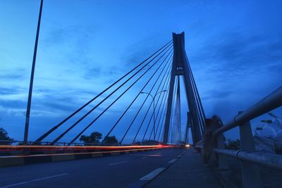 View of suspension bridge against sky