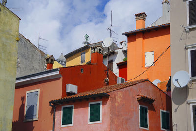 Low angle view of buildings against sky