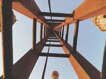 Low angle view of bridge against sky