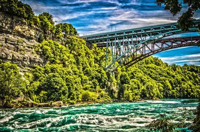 Scenic view of river flowing through rocks