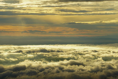 Low angle view of clouds in sky during sunset