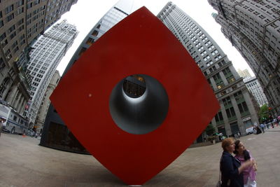 Skyscrapers in front of modern building