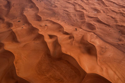 Full frame shot of sand dunes in desert