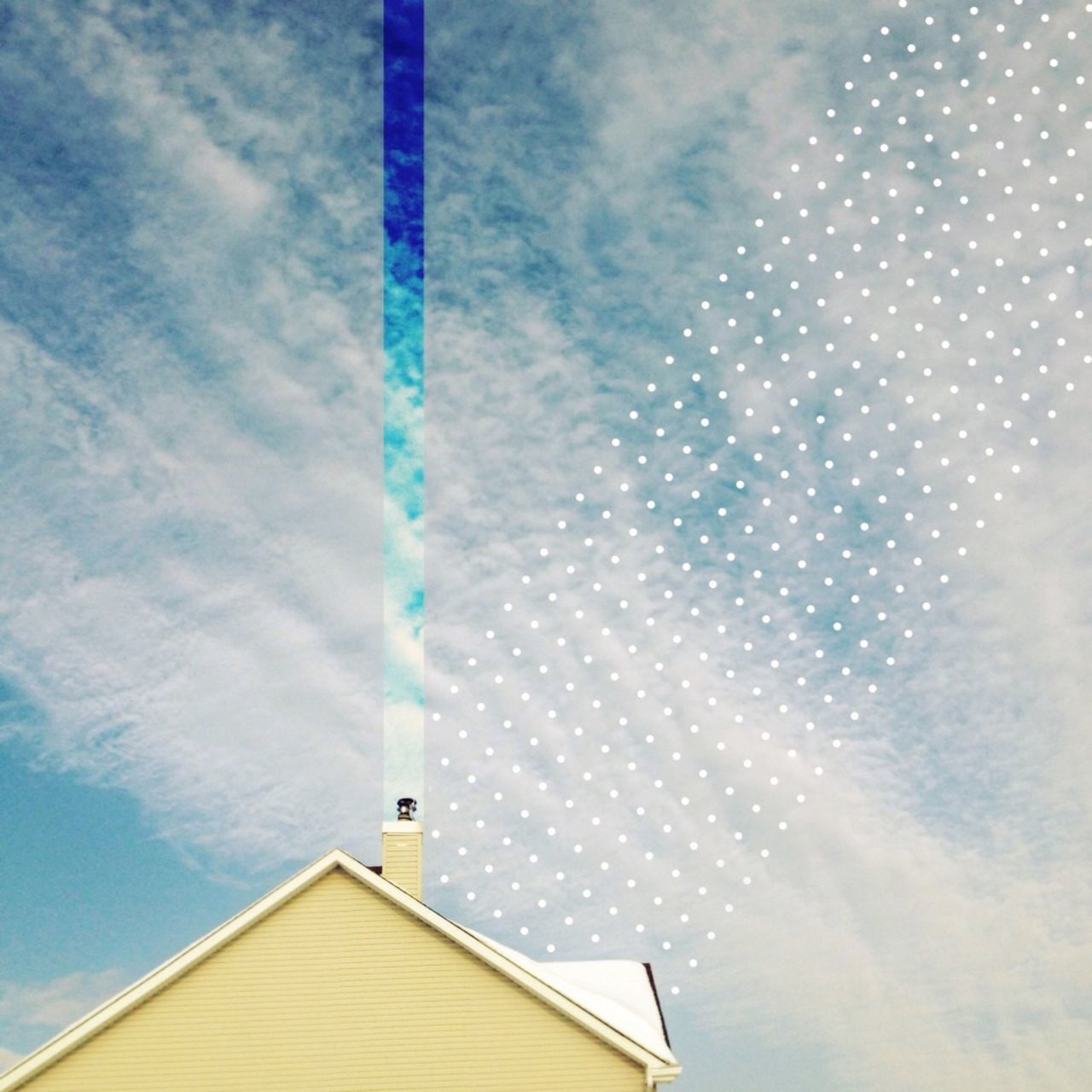 architecture, built structure, building exterior, low angle view, sky, blue, tall - high, cloud - sky, tower, city, modern, outdoors, day, no people, weather, skyscraper, building, cloudy, street light, vapor trail
