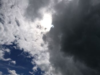 Low angle view of clouds in sky