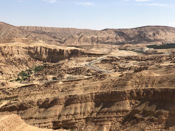 Scenic view of desert against sky